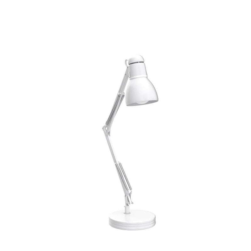 Globe Electric 52024 28" Swing Arm Architect Desk Lamp, Matte White, Rotary Switch on Shade, Partially Adjustable Arm, Modern Lighting for Bedroom or Office, Timeless, Indoor Lights - Image 4