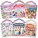 Cosomia 6 Set 260pcs Puffy Sticker Books Activity for Girls Reusable Stickers Book FairytaleGardenPrincess PartyMermaidKids ZoneGirls Shop Travel Book for Kids Ages 3 - Image 3