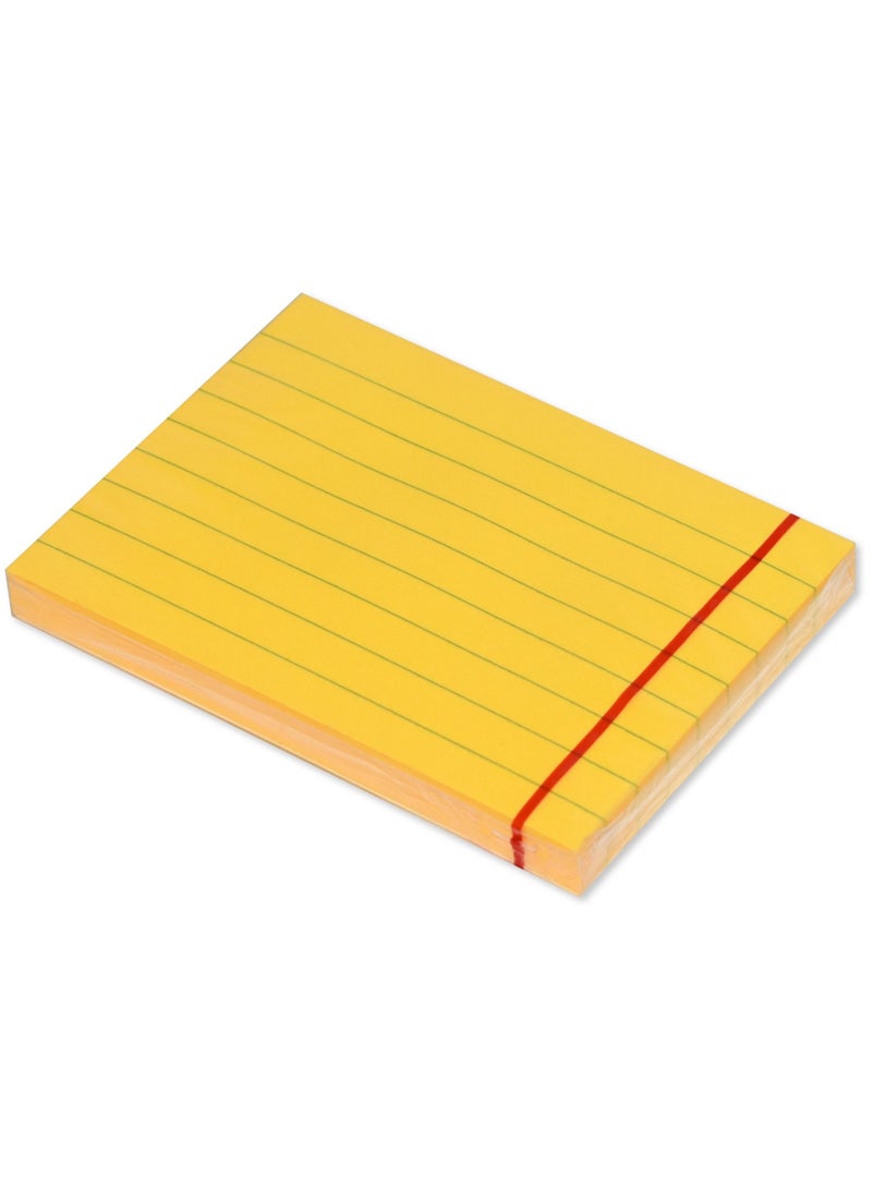 FIS Sticky Note Pad, 3X4 inches, Pack of 12, Ruled Neon Orange -FSPO3X4RNOR - Image 3