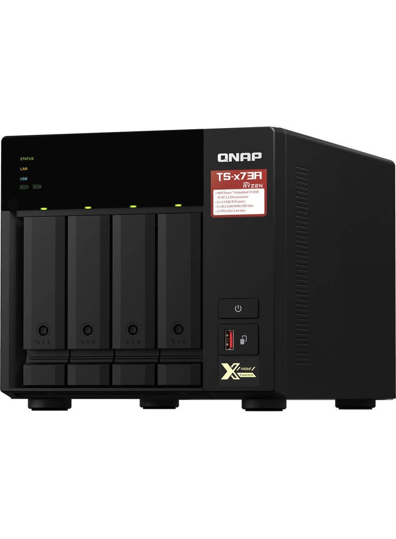 QNAP 4-Bay NAS Server, AMD Ryzen V1500B Processor, 2.2 GHz CPU, 8GB DDR4 RAM, 2.5 GbE | TS-473A-8G - Image 5