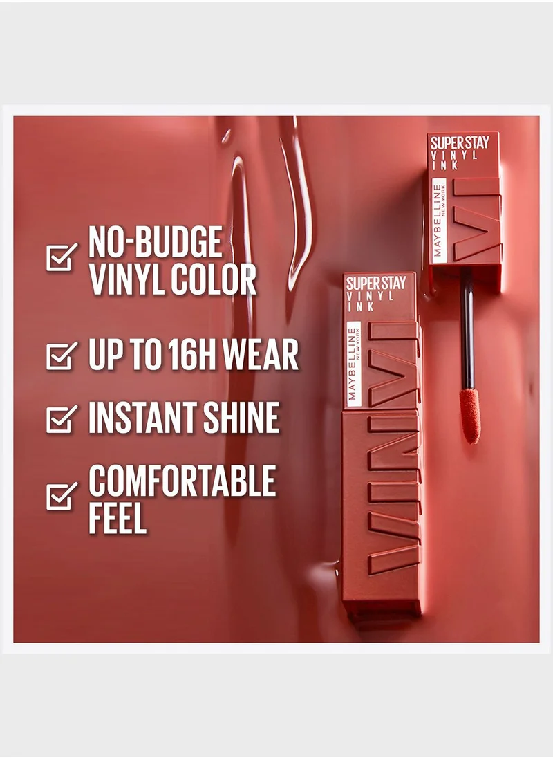 MAYBELLINE NEW YORK Maybelline New York Super Stay Vinyl Ink Nudes Longwear Transfer Proof Gloss Lipstick, Keen