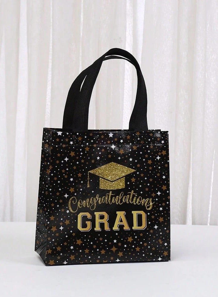 Graduation Party Favors – Fabric Gift Bags for Distributing Graduation Gifts, Perfect for School and University Graduation Celebrations – Set of 12 Bags for All Types of Gifts. - Image 2