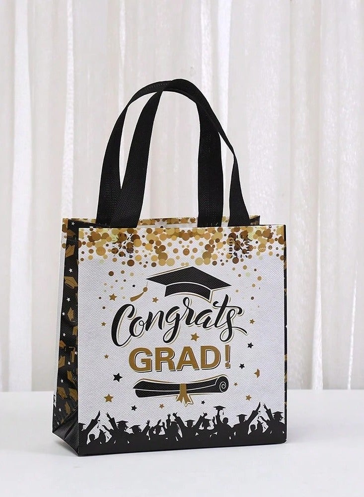 Graduation Party Favors – Fabric Gift Bags for Distributing Graduation Gifts, Perfect for School and University Graduation Celebrations – Set of 12 Bags for All Types of Gifts. - Image 4