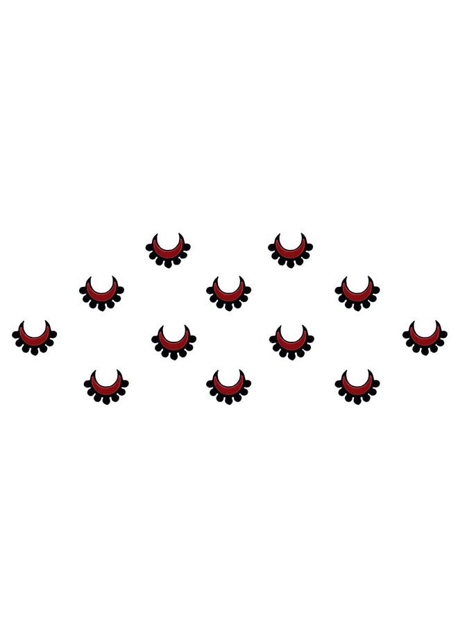 Comet Busters Moon Shaped Maroon Bindi (7mm) (BIN527) - Image 1