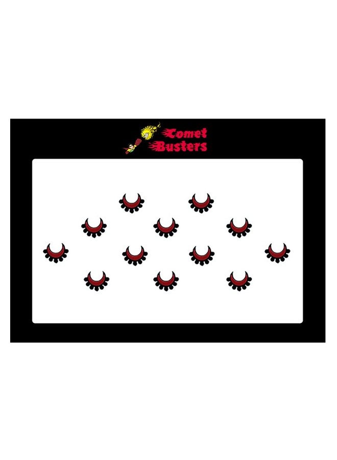 Comet Busters Moon Shaped Maroon Bindi (7mm) (BIN527) - Image 3