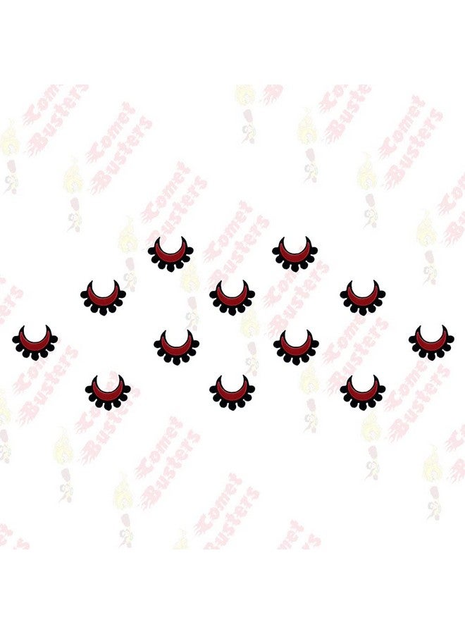 Comet Busters Moon Shaped Maroon Bindi (7mm) (BIN527) - Image 4