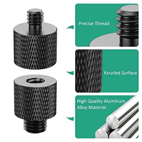 Rigych 3/8 to 1/4 Camera Screw Adapter Thread 4 Pcs 1/4 Female to 3/8 Male and 3/8 Female to 1/4 Male Camera Tripod Adapter for Camera Monitor Tripod Mic Mount Microphone Stand - Image 5
