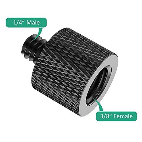 Rigych 3/8 to 1/4 Camera Screw Adapter Thread 4 Pcs 1/4 Female to 3/8 Male and 3/8 Female to 1/4 Male Camera Tripod Adapter for Camera Monitor Tripod Mic Mount Microphone Stand - Image 2