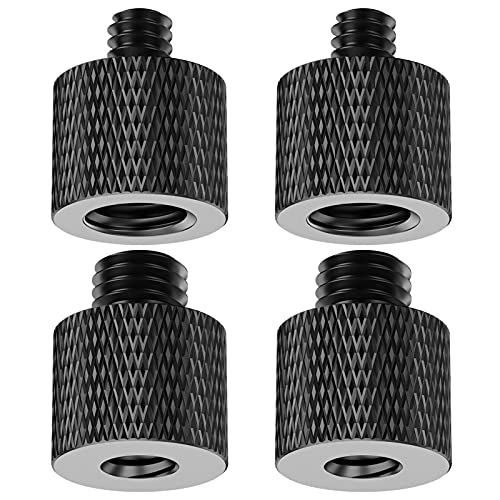 Rigych 3/8 to 1/4 Camera Screw Adapter Thread 4 Pcs 1/4 Female to 3/8 Male and 3/8 Female to 1/4 Male Camera Tripod Adapter for Camera Monitor Tripod Mic Mount Microphone Stand - Image 1