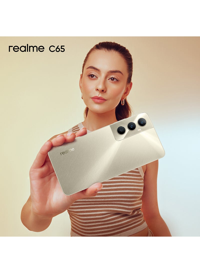 realme C65 Dual SIM Starlight Gold 8GB RAM 256GB 4G - Middle East Version - Image 4