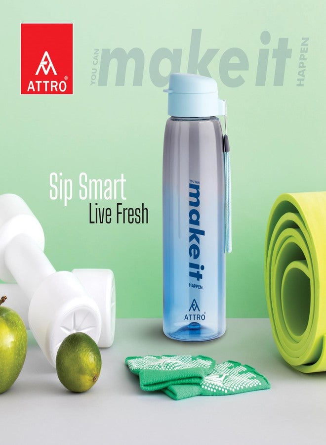 ATTRO Sip Star Plastic Water Bottle – 1000ml, BPA-Free, Leak-Proof & Durable Sports and Travel Bottle, Ideal for Gym, School, Outdoor, Daily Use & Office – Assorted, Set of 2 - Image 3