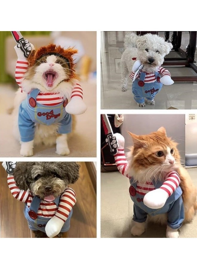 زي كلب دمية قاتلة للحيوانات الأليفة، زي تشاكي الكلب المبتكر، أزياء حفلات مضحكة - Image 4