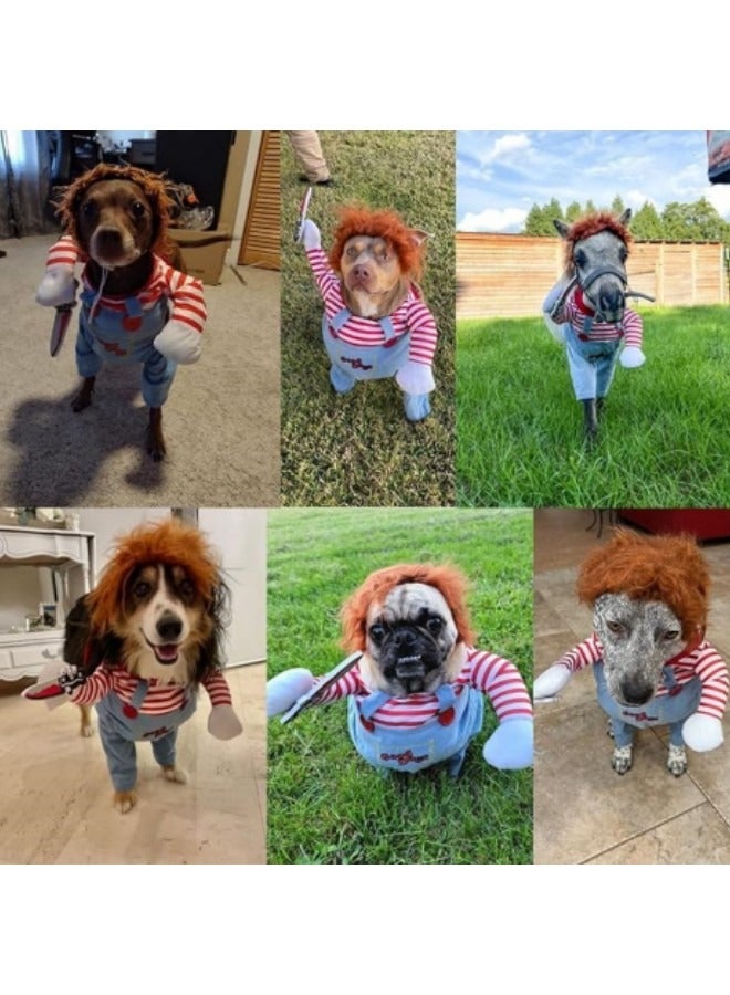 زي كلب دمية قاتلة للحيوانات الأليفة، زي تشاكي الكلب المبتكر، أزياء حفلات مضحكة - Image 5