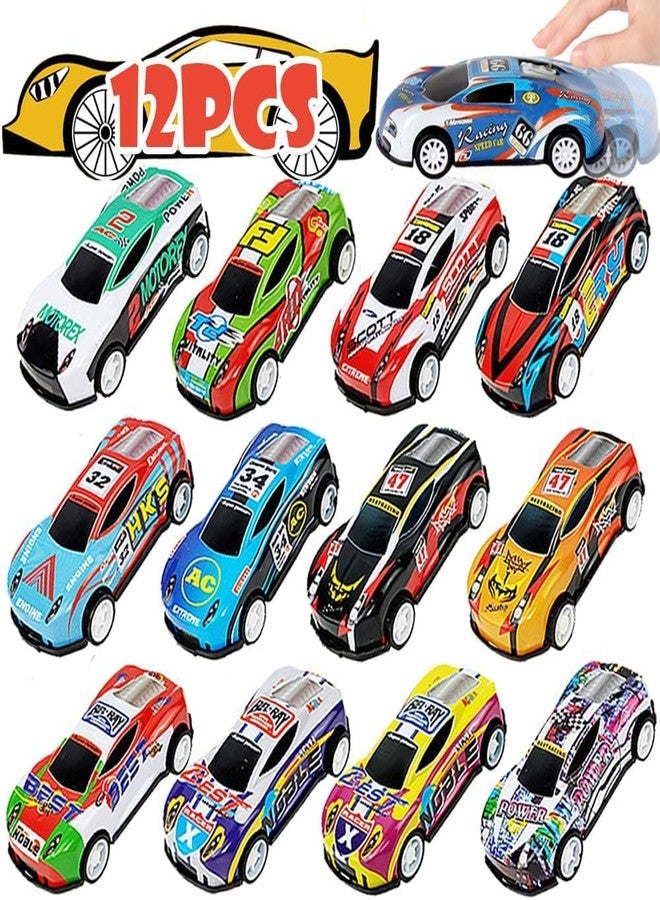 Amitasha 12 Unbreakable Racing Die-Cast Cars for Kids Pull Back Vehicles Metal Alloy Pull Back Car Toys for Boys Age 3 Years Birthday Gift (12 Metal Cars )(assorted) - Image 1