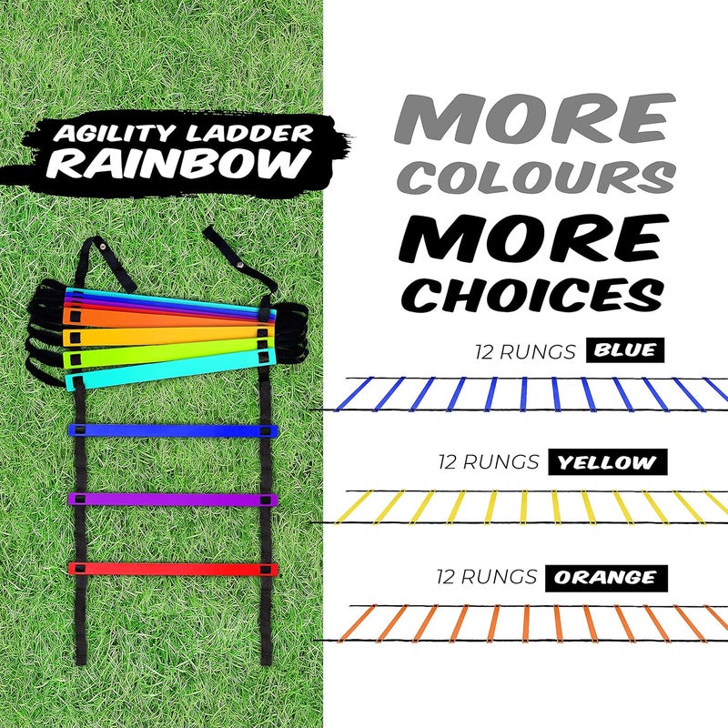 Yes4All Agility Ladder Speed Training Equipment, Adjustable Football Ladder for All Ages with Carry Bag, Durable, Portable, Multiple Colors & Rungs - Image 3