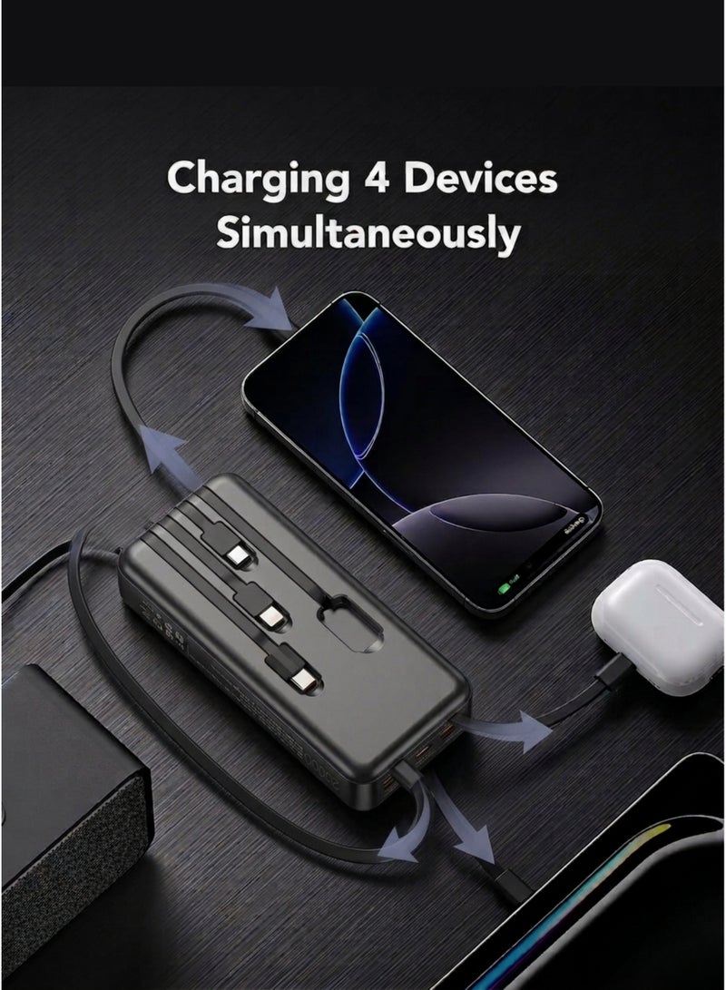 Pukon 10000mAh Fast Charging Power Bank Black – Portable Charger for iPhone 16/15/14, Samsung Galaxy S25/S24 Ultra, Xiaomi, Huawei, Oppo & More – Dual USB Output, Airline Approved, Over Voltage, Over Discharge & Short Circuit Protection - Image 2