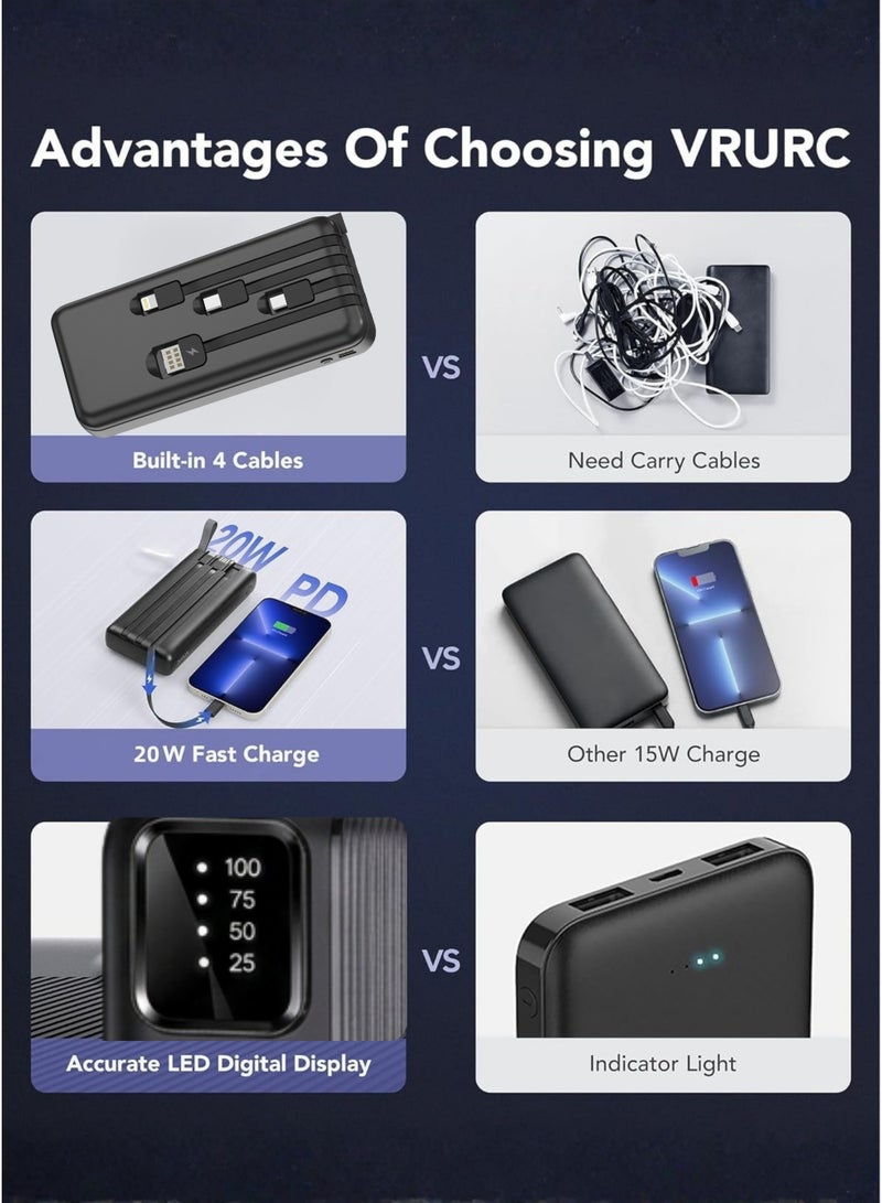 Pukon 10000mAh Fast Charging Power Bank Black – Portable Charger for iPhone 16/15/14, Samsung Galaxy S25/S24 Ultra, Xiaomi, Huawei, Oppo & More – Dual USB Output, Airline Approved, Over Voltage, Over Discharge & Short Circuit Protection - Image 5