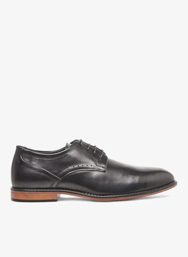 LBL by Shoexpress BLACK Solid Derby Shoes With Lace-Up Closure for Men | Best Price UAE