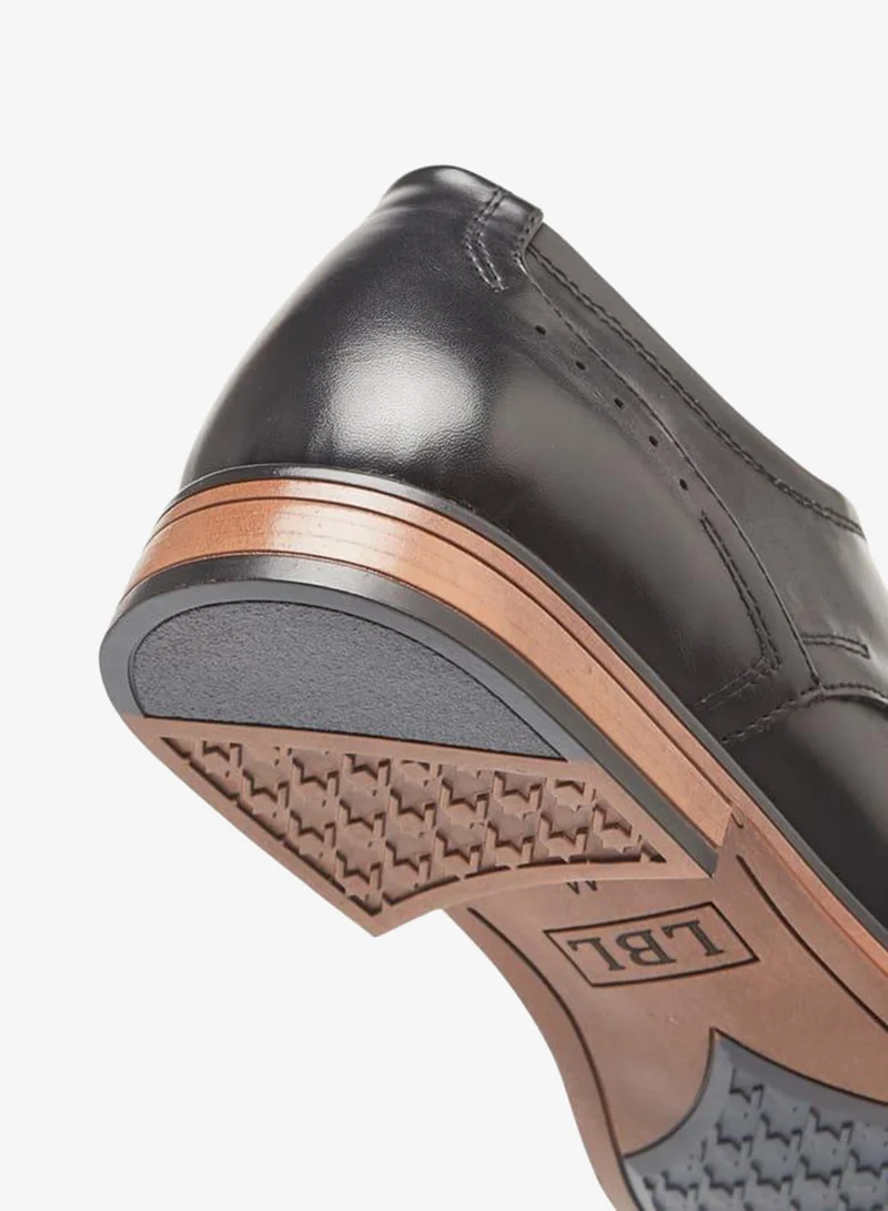 LBL by Shoexpress BLACK Solid Derby Shoes With Lace-Up Closure for Men | Best Price UAE