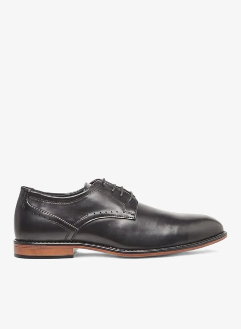 LBL by Shoexpress Solid Derby Shoes With Lace-Up Closure