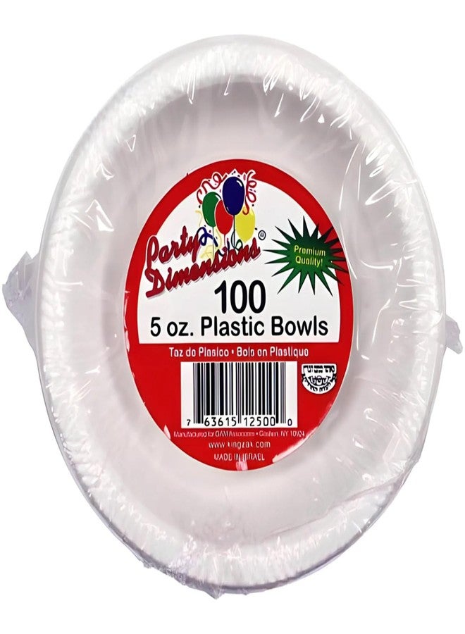 Party Dimensions Dessert Bowl-5oz | White | Pack of 100 Plastic Bowl, 5 oz, 5 oz. Bowl (12500) - Image 4