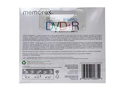 Memorex 8.5GB 8X Double Layer DVD+R (5 Pack) - Image 2