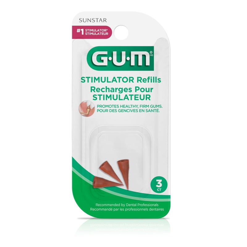 GUM Stimulator Refills - 3 Rubber Tips Included - Compatible with The Stimulator Permanent Handle - Massager, Plaque Removal Health, 3 Count (Pack of 1) - Image 4