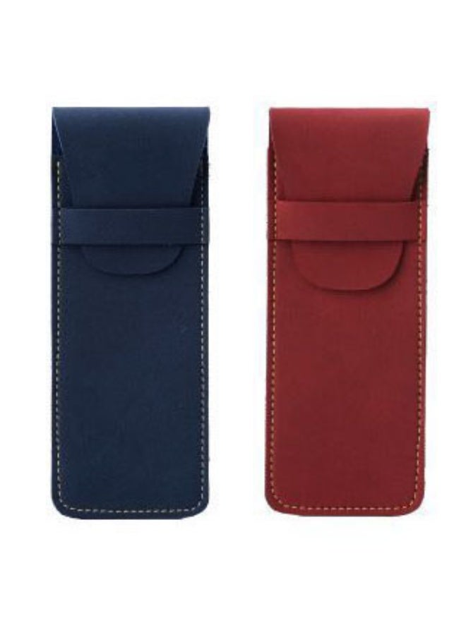 حافظة قلم من الجلد الصناعي، غطاء واقي متين لأقلام الحبر السائل - Image 1