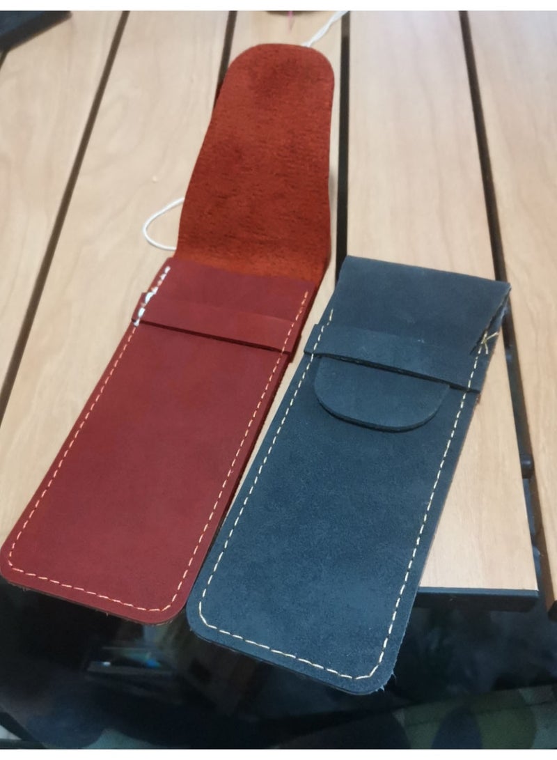 حافظة قلم من الجلد الصناعي، غطاء واقي متين لأقلام الحبر السائل - Image 2