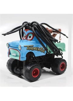 Movie Cars 2 3 Lightning McQueen Curz Mater Black Storm Jackson Danny Swervez Giant Wheels Cars Diecast Vehicles Toys Set Children Car Toy Friction Powered Truck Toy (Long Hair Mater)