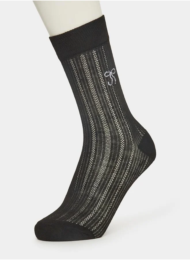 Styli Pack of 3 - Bow Detail Crew Length Socks
