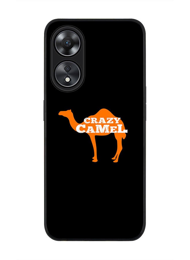 Stylizedd Rugged Black edge case for Oppo A78 5G / Oppo A58 5G Slim fit Soft Case Flexible Rubber Edges Anti Drop TPU Gel Thin Cover -  Crazy Camel - Image 1