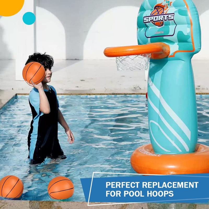 Dilabnba 6'' Mini Orange Basketballs for Basketball Hoop Over The Door, Kids Replacement Bouncy Beach Balls for Pool Indoor Outdoor, Basketballs Sport Game Gift for Boy Girl (6 PCS) - Image 2