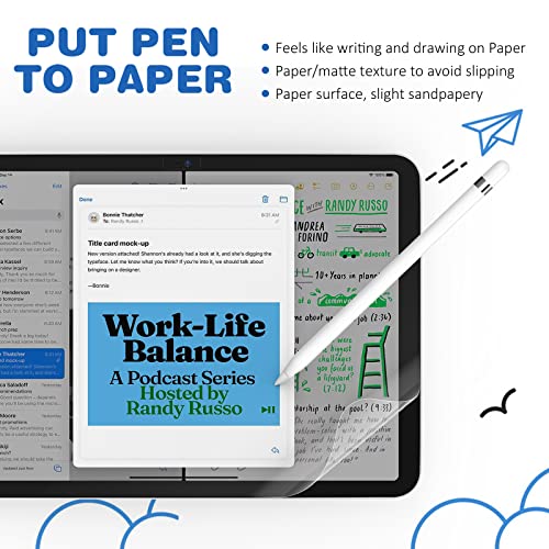 XIRON 2 Pack Paperfeel Screen Guard for iPad Air 11 inch M3/M2 2025/2024, Matte PET Paper Screen Protector for iPad Air 11 inch Writing and Drawing Anti-Glare and Easy Installation - Image 2