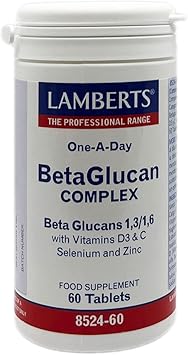 Lamberts Beta Glucan Complex with Vitamins D3 C and Minerals 60 Tablets - Image 1