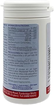 Lamberts Beta Glucan Complex with Vitamins D3 C and Minerals 60 Tablets - Image 3