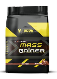 Body Builder Extreme Mass Gainer - Chocolate Flavor, 10 LB - BCAAs, Glutamine, Digestive Enzymes,Muscle Growth, Weight Gain, Non-GMO  - Image 1