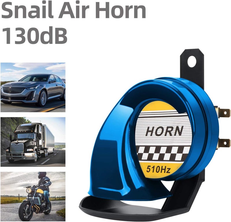 SEINECA Snail Air Horn Universal 12V High Tone 510HZ Waterproof Electric 130DB Horn Siren for Motorcycle Auto Car Scooter - Image 2