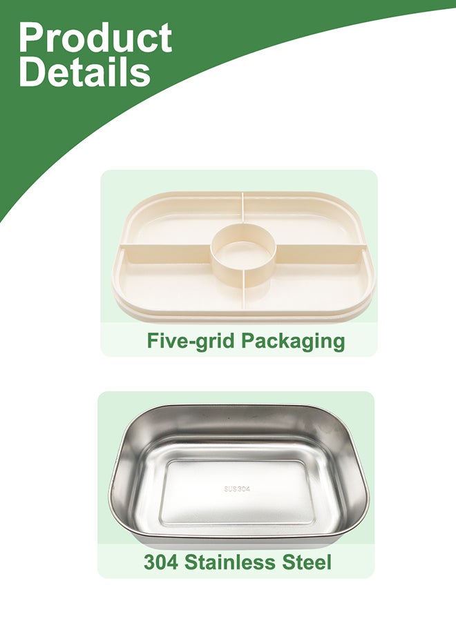 Noon East Lunch Box, 1650ml, Portable, Leak Proof wity Clips Lock, Handle and Cutlery Set - Purple  - Image 5