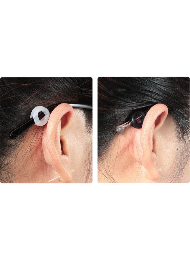 LOVECRAFT Silicone Anti-Slip Ear Hooks For Glasses Round Black Anti-Slip Set Fixed Anti-Wear Ear Support Artifact Accessories - Image 1