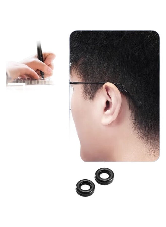 LOVECRAFT Silicone Anti-Slip Ear Hooks For Glasses Round Black Anti-Slip Set Fixed Anti-Wear Ear Support Artifact Accessories - Image 3