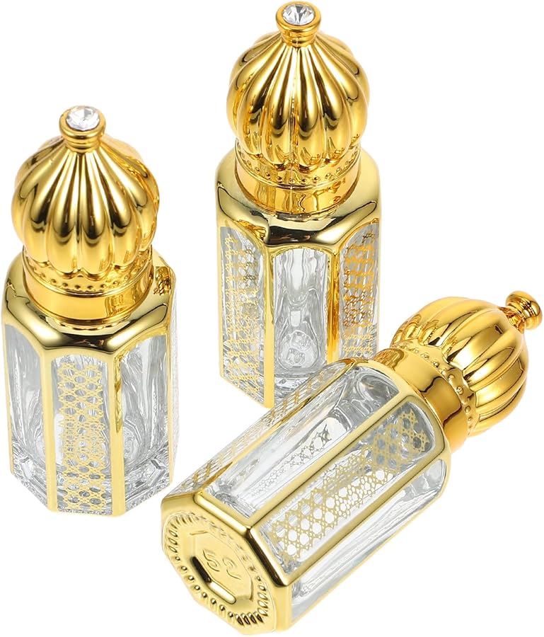 3Pcs 6ml Glass Essential Oil Bottles With Dropper Refillable Portable Travel Containers For Aromatherapy And Massage - Image 1