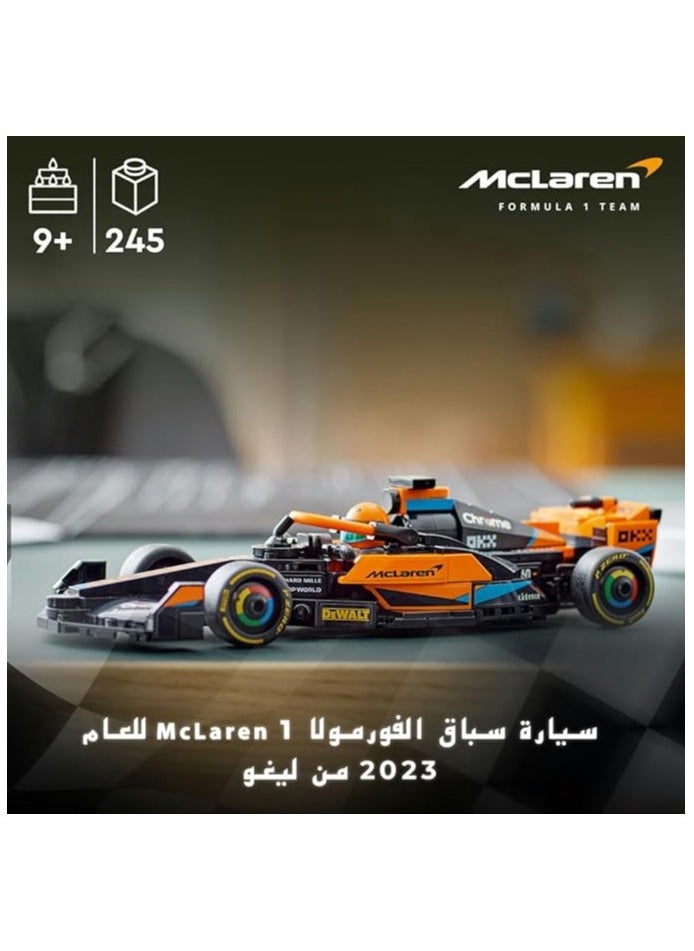 LEGO - Speed Champions 2023 McLaren Formula 1 Race Car Toy for 9 Plus Year Old Kids, Boys & Girls who Love Independent Play, Buildable Vehicle Model Set, Kids' Bedroom Decoration, Birthday Gift - Image 1