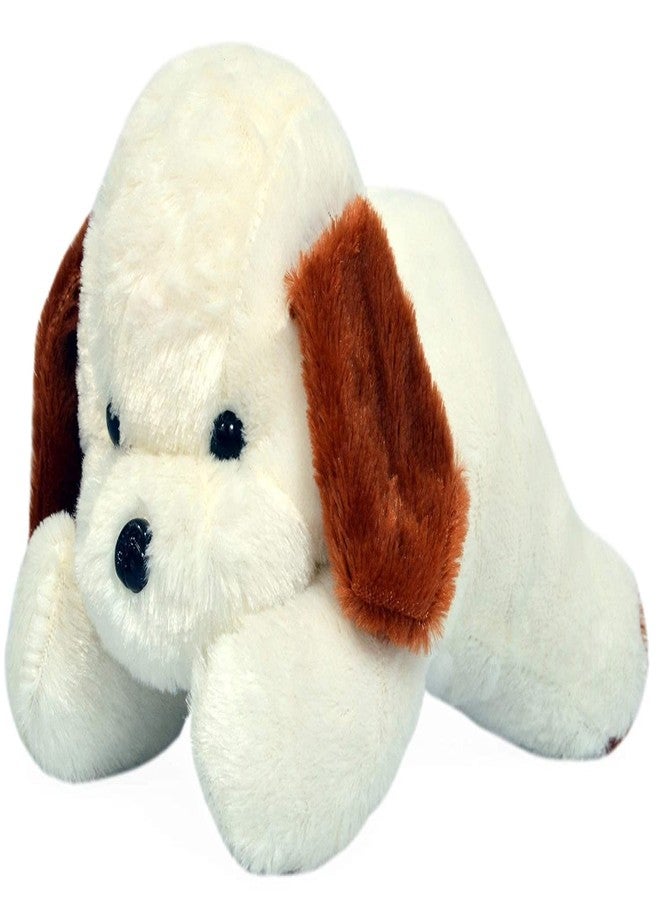 Tickles Adroable Lying Dog Stuffed Soft Plush Animal Toy for Kids Baby Boys & Girls Birthday Gift (Color:White Size:28 cm) - Image 1