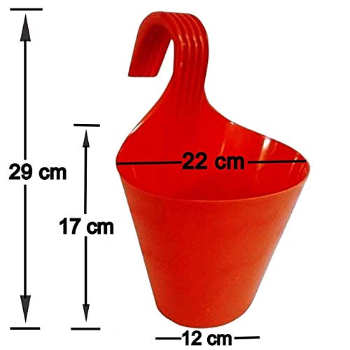 Clastik Vertical Hook Hanging Planter, White 29.5 cm x 21.7 cm x 14.5 cm (White 4) - Image 3