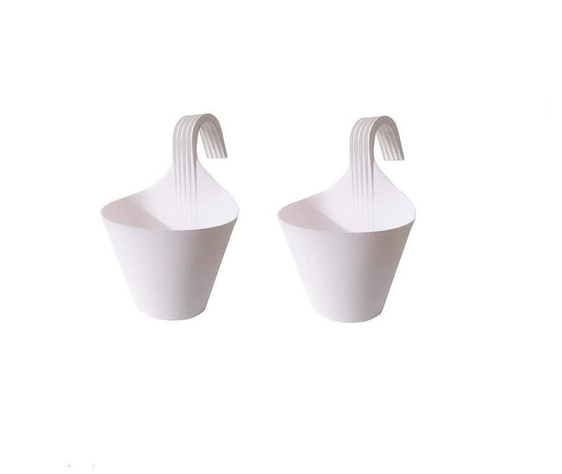 Clastik Vertical Hook Hanging Planter, White 29.5 cm x 21.7 cm x 14.5 cm (White 4) - Image 5