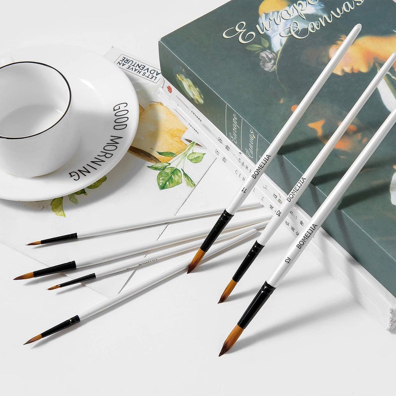 GETHPEN Paint Brushes for Acrylic Painting Set, 12 PCS Nylon Professional Round Paint Brushes for Watercolor, Oil Painting, Acrylic, Face Body Nail Art, Crafts, Rock Painting - Image 3