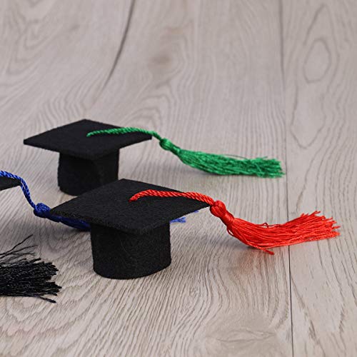 BinaryABC Graduation Cap Bottle Toppers,Mini Graduation Cap Decorations,Graduation Party Decorations,3Pcs(Random Color) - Image 4