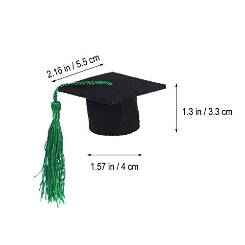 BinaryABC Graduation Cap Bottle Toppers,Mini Graduation Cap Decorations,Graduation Party Decorations,3Pcs(Random Color) - Image 2