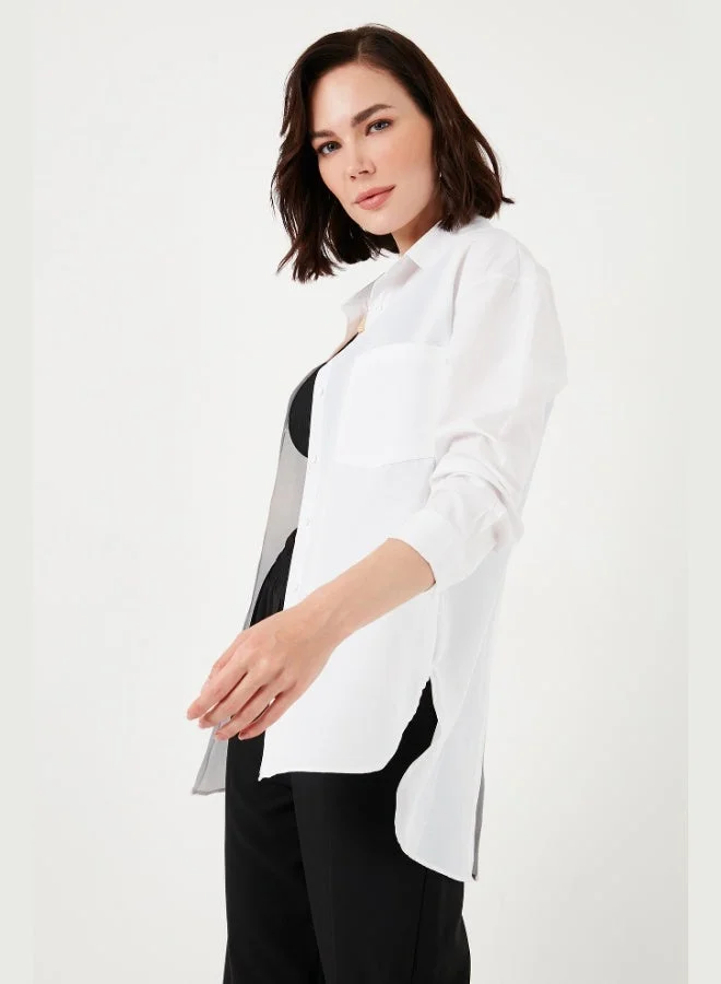 Lela Lela Cotton Button-Back Boyfriend Shirt Women's SHIRT 66939522S4